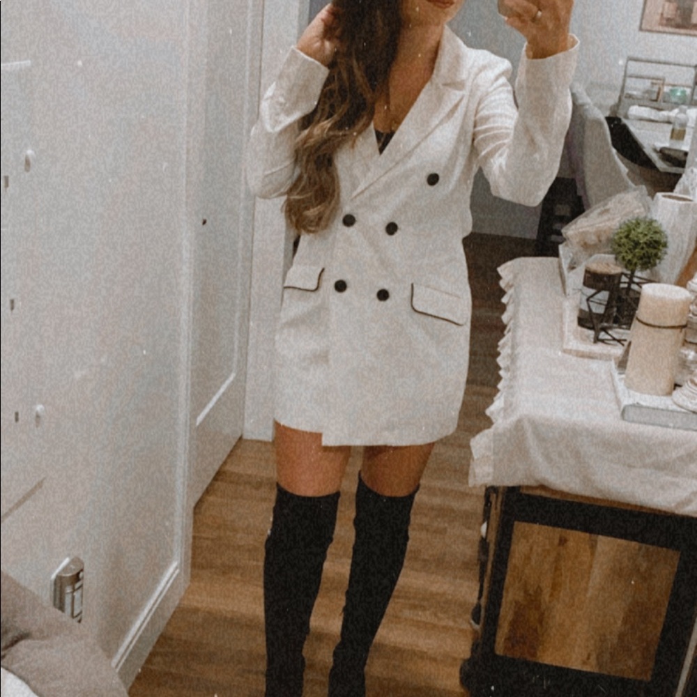 Zara Cream Blazer Suit Jacket